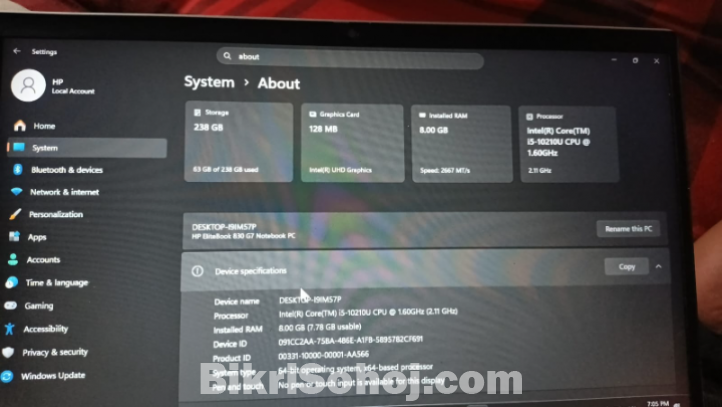 HP Elite Book G7 Notebook Pc
